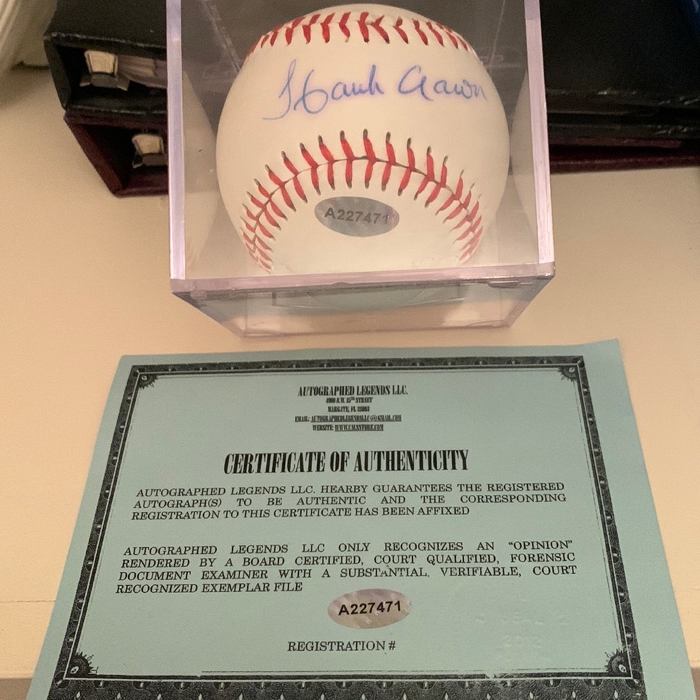 COPY - Hank Aaron signed baseball